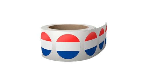 500 Aufkleber Niederlande Flagge 3,8 x 3,8 cm - Fahne Sticker - Etiketten auf Rolle von Montalti