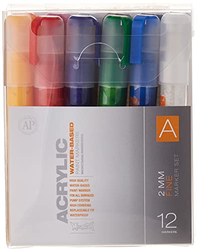 Montana ACRYLIC MARKER SET 12ER FINE A von Montana