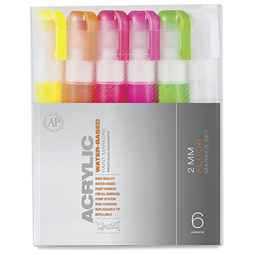 Montana Marker Acryl-Set, Fluorescent, fein von Montana