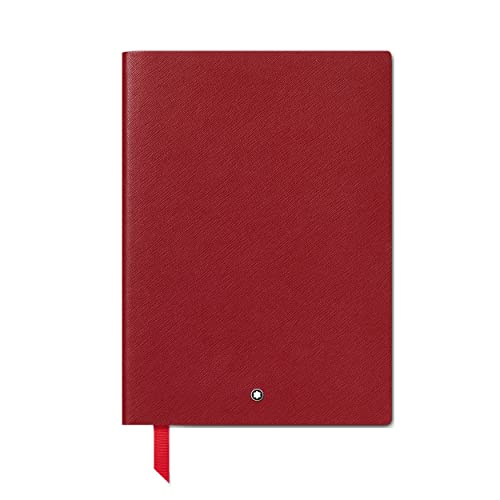 Montblanc 163 Notizbuch aus Leder in der Farbe Rot 120 Blatt/240 Seiten, Maße: 24cm x 17cm x 1,8cm, 129479 von Montblanc