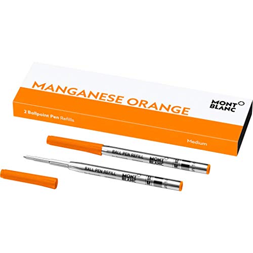 Montblanc "Manganese Orange" 115977 Kugelschreiber Ersatzminen M – 2 Kugelschreibermine orange – Ballpen Refill von Montblanc