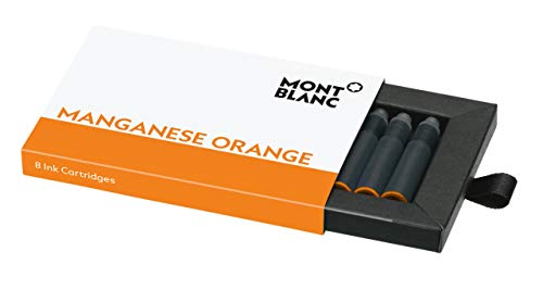 Montblanc Tintenpatronen Manganese Orange 114961 – Löschbare Tinte für Füllfederhalter Orange – 1 Schachtel à 8 Füllerpatronen von Montblanc