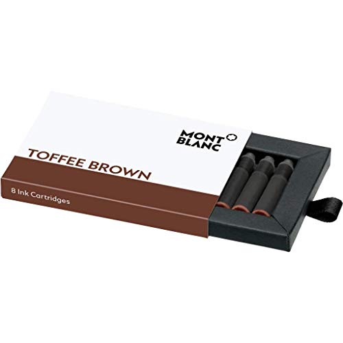 Montblanc Tintenpatronen Toffee Brown 105189 – Hochwertige Tinte für Füllfederhalter Karamell Braun – 1 Schachtel à 8 Füllerpatronen von Montblanc