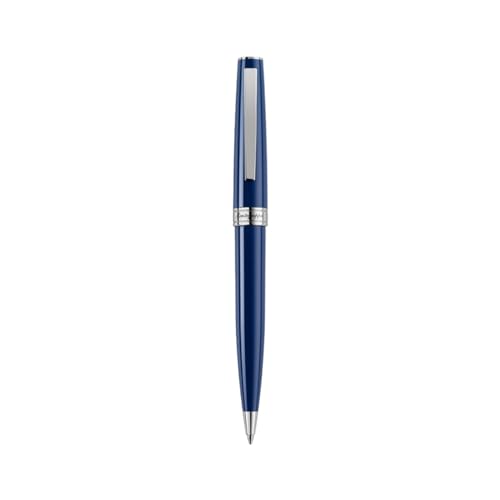 Montegrappa Armonia Kugelschreiber aus Harz und Edelstahl in der Farbe Dark Blue, mit Drehmechanik, Länge: 13,8cm, ISA1RBAD von Montegrappa