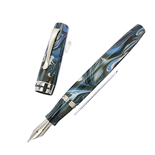 Montegrappa Elmo 02 Füllfederhalter aus Edelstahl in der Farbe Sorapis Federstärke: B, Länge: 14,2cm, ISE2R5AB von Montegrappa