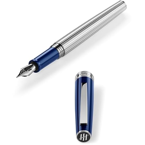 Montegrappa Füllfederhalter Armonia Duetto aus Edelstahl in der Farbe Blue, Feder Medium, ISA1M3AB von Montegrappa