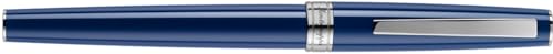 Montegrappa Harmonia Kugelschreiber aus Messing und Harz in der Farbe Blau-Silber, Länge: 14cm, ISA1RRAB von Montegrappa