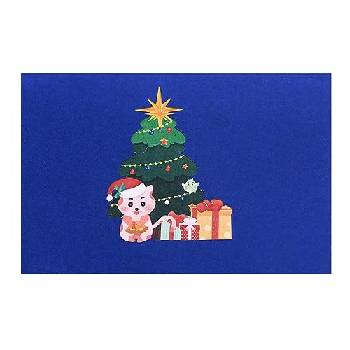Faltbare Weihnachtsbaum-Tier-Grußkarte, tragbar, zum Ausdruck von Liebe und festlichem Segen von Montesy