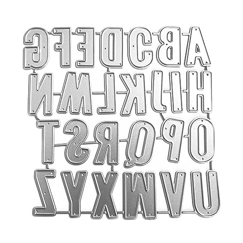 Metall-Stanzschablone, Buchstaben, Zahlen, Stanzformen für Kartenherstellung, Scrapbooking, Papierbastelvorlage von Montesy