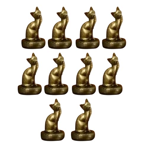 Montesy 10 Stück Magnetische Katzen Scharnier Kopf Tür Scharnier Topper Kappen Harze Bronzed Tier Figuren Ornament für Heimdekoration von Montesy