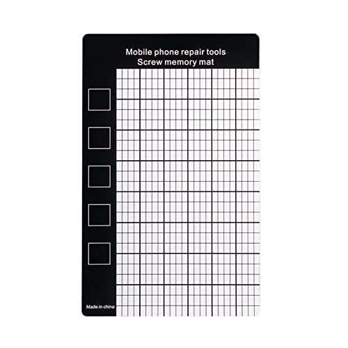 Montesy Reparaturmatte, magnetische Schraubenmatte, Memory-Pad für Reparaturwerkzeuge, Schraube, 9 x 14,5 cm, Demontage, Reparatur, Handy-Arbeitspad von Montesy