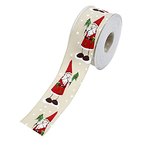 Ripsbänder mit Polyester-Druck, Weihnachtsdekoration, doppelseitiges Band, Weihnachtsrandband von Montesy