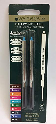 2 PACK für Lamy Kugelschreiber, Medium Point Refills von Monteverde – Blau von Monteverde