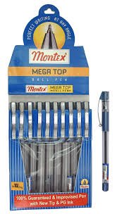 Montex Mega Top Kugelschreiber, schwarz, 10 Stück von Montex