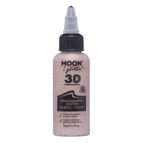 Moon Glitter - Holografische Stofffarbe - 30ml - Roségold von Moon Glitter