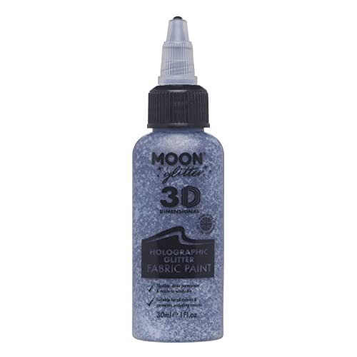 Moon Glitter - Holografische Stofffarbe - 30ml - Schwarz von Moon Glitter