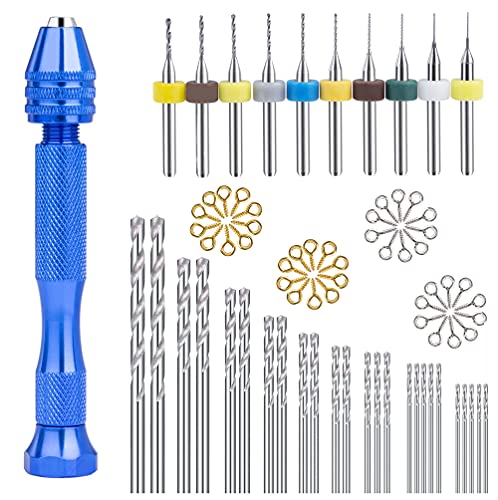 Spiralbohrer Bits, Präzision Handbohrer Pin Vise Set Werkzeuge Mikro Bohrer Bit Für Epoxidharz Formen Schmuck Handwerk Schlüsselbund Hausnummer Alphabet Harz Gießform von MoonSing