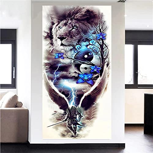 5D Diamond Painting Blitz-Tiger Diamant Painting Set, DIY Daiments Painting Vollbohrer Kit, Malen Nach Zahlen Erwachsene Kinder, Büro Eingang Wand Wohnzimmer Schlafzimmer Dekoration, 40x80cm von Moonlee