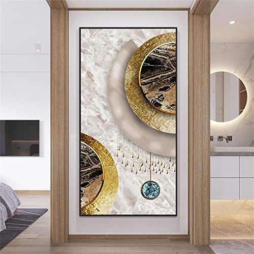 Diamond Painting Abstrakte moderne Kunst 5D Diamant Painting Voll Set mit Diamond Painting Zubehör,30x90cm Leinwand Groß Bilder Malen Nach Zahlen Erwachsene Kinder Geschenk Deko Wohnzimmer von Moonlee