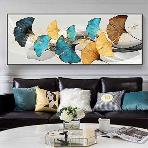 Diamond Painting Ginkgo Biloba 5D Diamant Painting Voll Set mit Diamond Painting Zubehör, 30x90cm Leinwand Groß Bilder Malen Nach Zahlen Erwachsene Kinder Geschenk für Deko Wohnzimmer Schlafzimmer von Moonlee