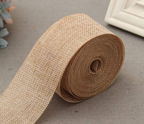 LUMoony MoonyLI Sackleinen Band Rolle DIY Nähen Handwerk Kleidung Zubehör Riemen Handwerk Band 10 Meter, 5 cm Sackleinen Band von LUMoony