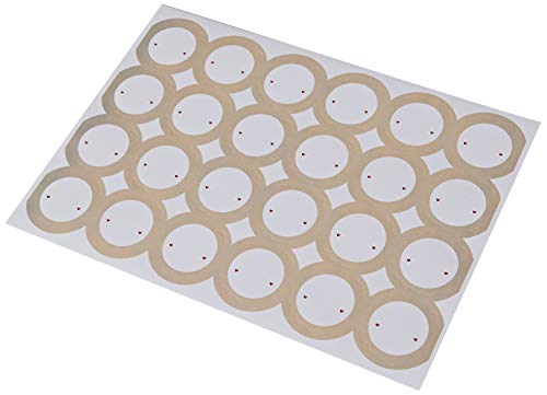 Mopec X629.13 Aufkleber Wellen beige mit Herzen, 1 Blatt = 24 Stück, Packung mit 5 Stück, Papier, mehrfarbig, Einheitsgröße 5 von Mopec