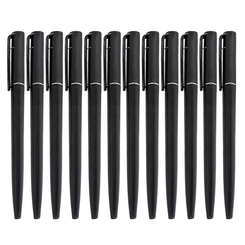 12Pcs Twist Action Kugelschreiber Kunststoff Büro Unterzeichnung Stift Mit Stift Clip Nachfüllbar Schreiben Reibungslos Business Geschenk Stift von Morain