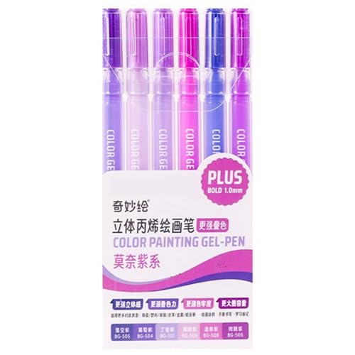 Acryl-Marker-Set mit 6/12/54 Farben, Acrylstifte, Gelstift, Farbmarker für Glas, Metall, Malerei Acryl-Marker-Set mit 6/12/54 Farben, Acrylstifte, Gelstift, Farbmarker für Glas, Metall, Malerei von Morain