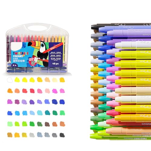 Wachsmalstift, waschbar, drehbar, für Kinder, 12/24/36/48 Farben Wachsmalstift, waschbar, drehbar, für Kinder, 12/24/36/48 Farben von Morain
