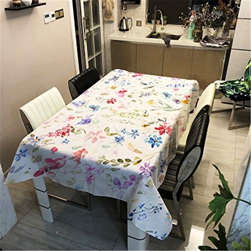 Tischdecke Abwaschbar für Speisetisch, Morbuy 3D Obst Wasserabweisend Abwischbar Quadrat Küchentischabdeckung Tischtuch Fleckschutz Pflegeleicht Schmutzabweisend (100x140cm,Frühling) von Morbuy