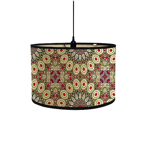 Morbuy Bohemian Mandala Lampenschirm für Tischlampe, Stehlampenschirme aus Bambus, Hotel Dekorativer Lampenschirme für Deckenleuchte Pendelleuchte Stehlampe Wandleuchte (Grün) von Morbuy