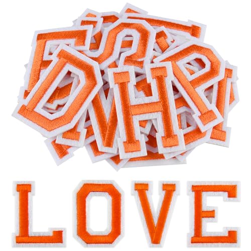 Morcheiong 78 Stück Aufnäher Buchstaben Patches A - Z, 2 Zoll Stickereibuchstaben Patches zum Aufnähen für Kleidung, Hosen, Hüte, Taschen- Orange Morcheiong 78 Stück Aufnäher Buchstaben Patches A - Z, 2 Zoll Stickereibuchstaben Patches zum Aufnähen für Kleidung, Hosen, Hüte, Taschen- Orange von Morcheiong