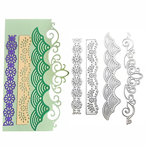 Metall Stanzformen zur Kartengestaltung, MoreChioce Blumenrahmen Stanzformen Prägeschablonen Stanzschablone Wiederverwendbare Prägeschablonen für Scrapbooking DIY-Bastelalbum Papierkarte,#Q von MoreChioce