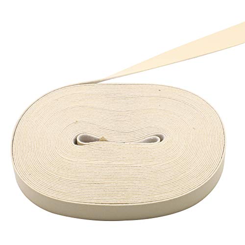 MoreChioce 10 Meter Lederriemen,Damen Flach PU Lederband Lederschnüre Trageriemen DIY Zubehör für Taschen 2 cm Breit,Beige von MoreChioce