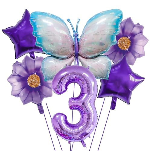 MoreChioce Aluminiumfolienballons + Schmetterlingsflügel-Drucke + Schmetterlingsballons für unvergessliche Feiern von MoreChioce