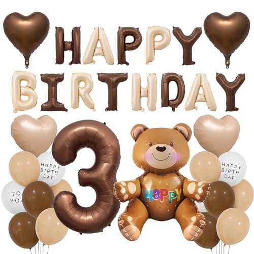 MoreChioce Herzform Zucker & Schokolade Float Ballons, Numerisches Design für Geburtstagsdekoration von MoreChioce