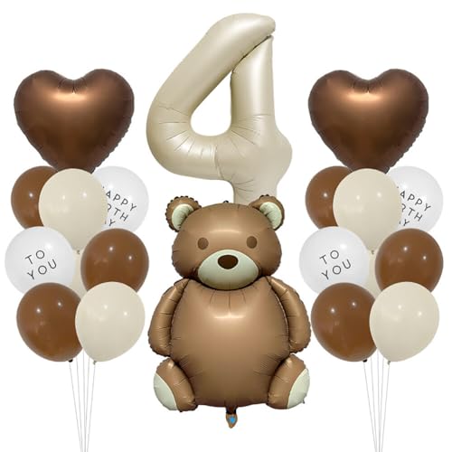 MoreChioce Liebe Nummer Tier Aluminiumfolienballons, Matte Cartoon-Blasen, Kindergeburtstagsparty-Essentials von MoreChioce