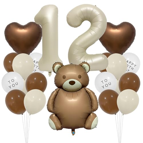MoreChioce Liebe Nummer Tier Aluminiumfolienballons, Matte Cartoon-Blasen, Kindergeburtstagsparty-Essentials von MoreChioce