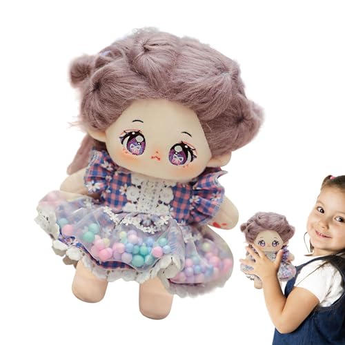 Moreeulsi Anziehpuppe, süße Puppen - 20cm Anime-Puppe mit Kleidung,Kuscheltier, interaktives Kawaii-Plüschspielzeug, entwickelt Feinmotorik für Kinder, Mädchen, Rollenspiele von Moreeulsi