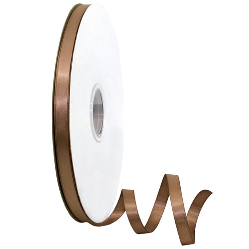 Morex Ribbon Doppelseitiges Satinband, 0,95 cm x 91,4 m, goldbraun, 08809/00-846 von Morex Ribbon