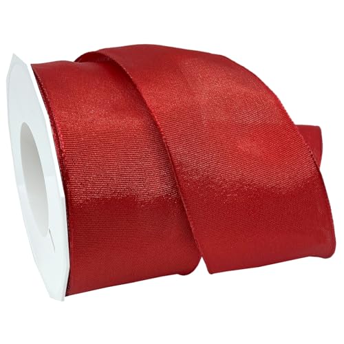 Morex Ribbon Europa-Band mit Draht, Taft, 6 cm x 22 m, Rot von Morex Ribbon