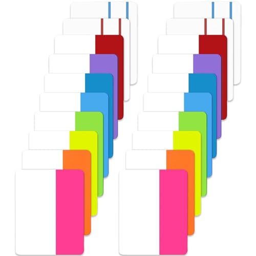 400 Stück Page Marker Set, Haftnotizen Tabs 10 Farben, Seitenmarker Haftstreifen Index Tabs, Lese Tabs Selbstklebend Zum Markieren, Wasserfest Kennzeichnung für Lesen Markieren von Seiten Lernen von Morocket