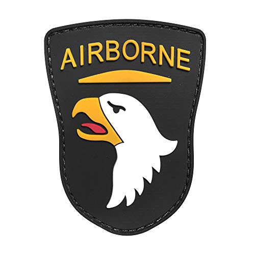 Morton Home 101st Airborne Division Gummi-Abzeichen aus PVC-Gummi, 3D-Patch, Schwarz von Morton Home