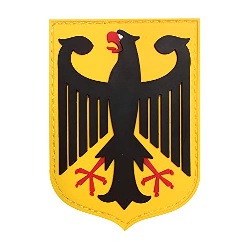 Morton Home KSK Bundesrepublik Deutschland Schwarzer Adler Deutschland Bundeswehr Wappen Einsatz Bundestag 3D Gummi Patch (gelb) von Morton Home