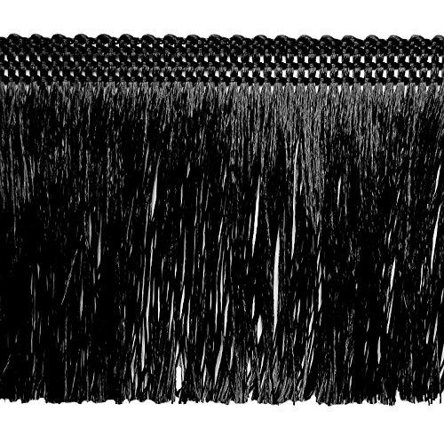 2 Meter Fransen 6cm breit Farbe schwarz Tanzfransen Borte Fransenborte Spitzenborte Posamentenborte Dekoborte Bordüre Schnittfransen Spitze von Mosel Avenue Art & Gobelin Studio (DE) von Mosel Avenue Art & Gobelin Studio