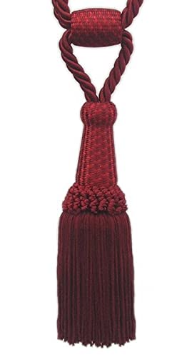 Mosel Avenue Art & Gobelin Studio (DE) Raffhalter Gardinenhalter 60 cm Quaste 15 cm Vorhang Troddel Farbe Weinrot/Bordeaux von Mosel Avenue Art & Gobelin Studio