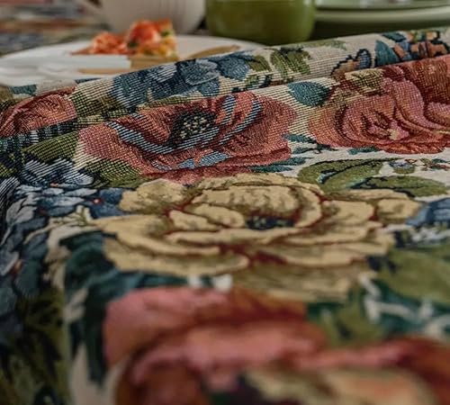 Mosel Avenue Art & Gobelin Studio *DE* Neu Luxus Tischdecke aus Gobelinstoff 1,4mx2,0m mit Blumenmuster Jugendstil Barock Rococo Jacquard von Mosel Avenue Art & Gobelin Studio