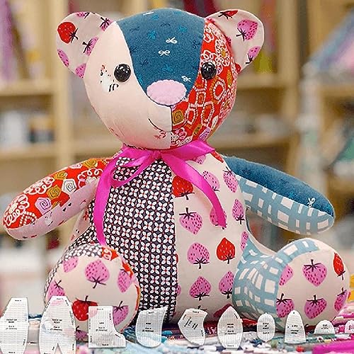 Bear Schablonenlineal-Set | 10 Stück Bear Schnittmuster und Vorlagen | Nähvorlagenmaterial mit Anleitung | Quilt-Lineale und Vorlagen aus Acryl für Anfänger von Moslalo