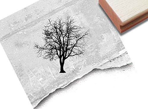 Stempel Artstempel Vintage BAUM Silhouette - 3 Größen - Motivstempel Bildstempel Karten Kunst Scrapbook Deko - zAcheR-fineT von Motivstempel / Stempel