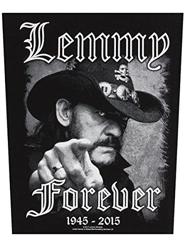 Motorhead Lemmy Forever Backpatch, Einheitsgröße, Schwarz, Kind, Aufbügeln, Kleidung, Rock/Musik, Backpatch von Motorhead